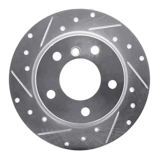 R1 Concepts EDZ-31060L Brake Rotor Drilled and Slotted Silver